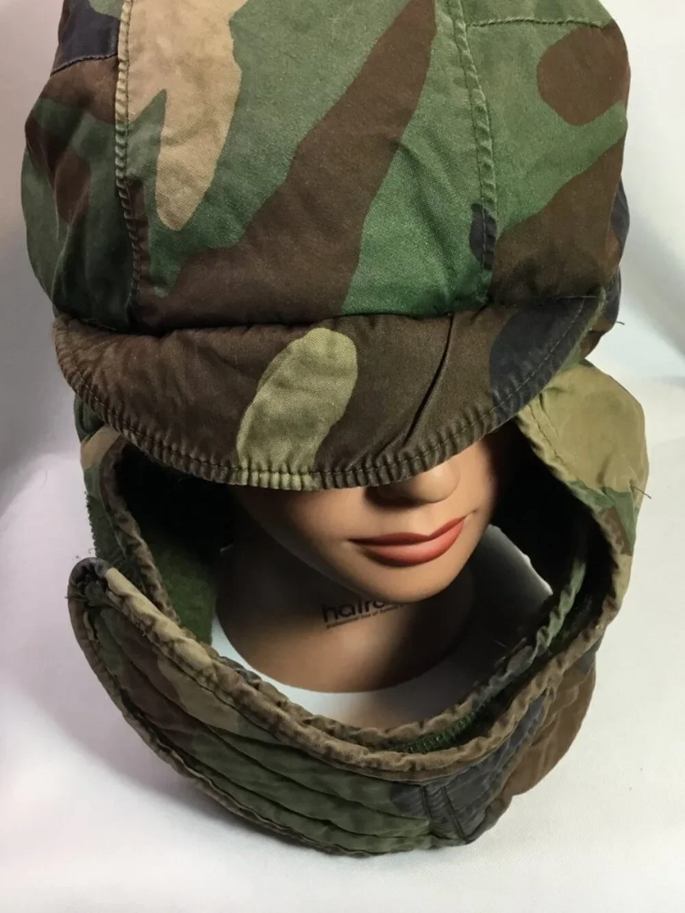 Army Cap Cold Weather Insulated Helmet Liner Woodland Camo Sz 7 3/4